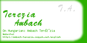 terezia ambach business card